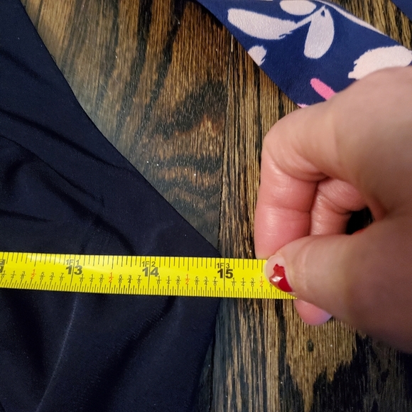 Vince Camuto Colorful Navy Pink Orange Halter w/ Keyhole Maxi Dress w/ Sash sz 2 - Picture 8 of 15